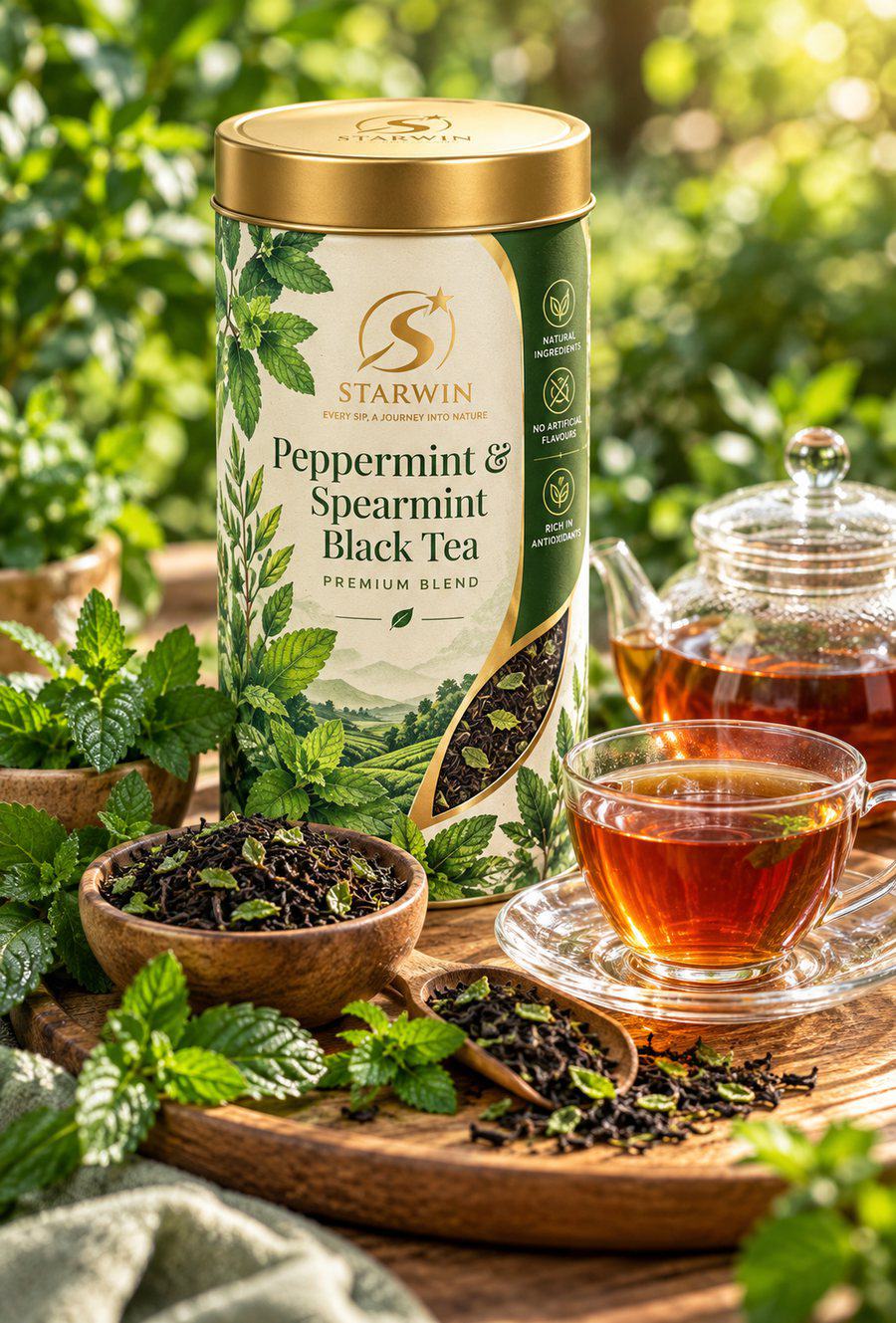 Peppermint & Spearmint Black Tea