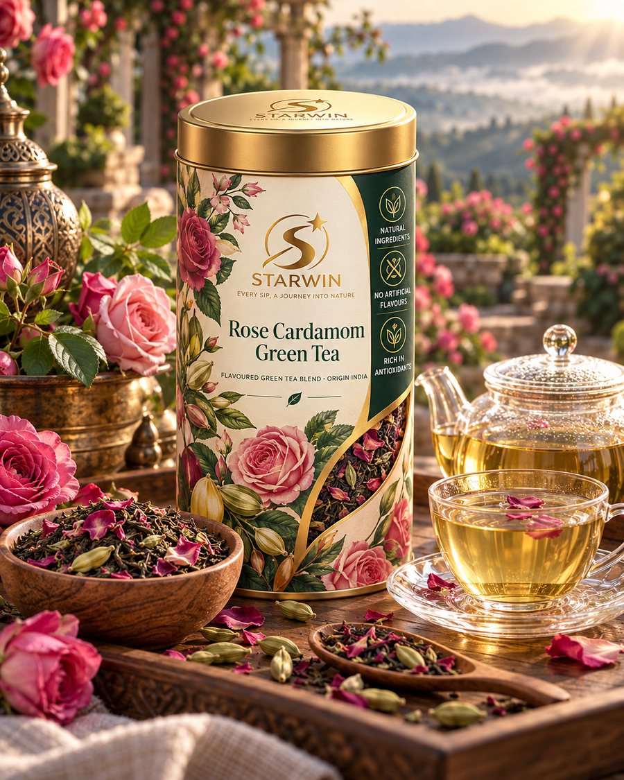 Rose Cardamom Green Tea